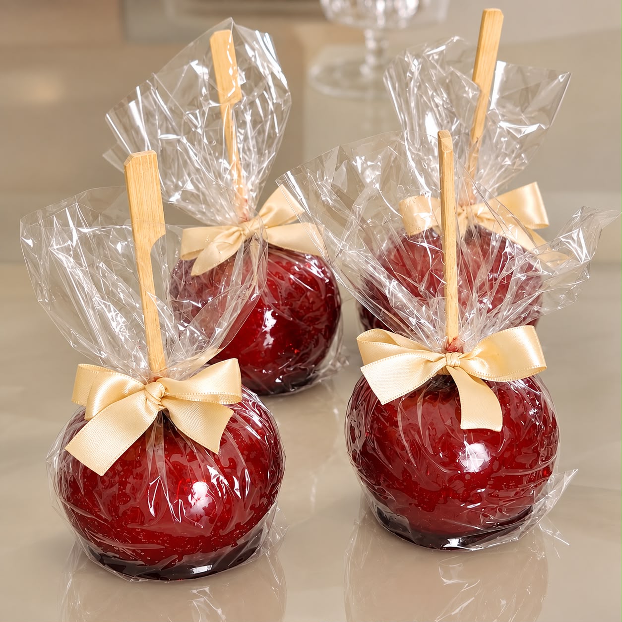 Maçã do amor caramelizada